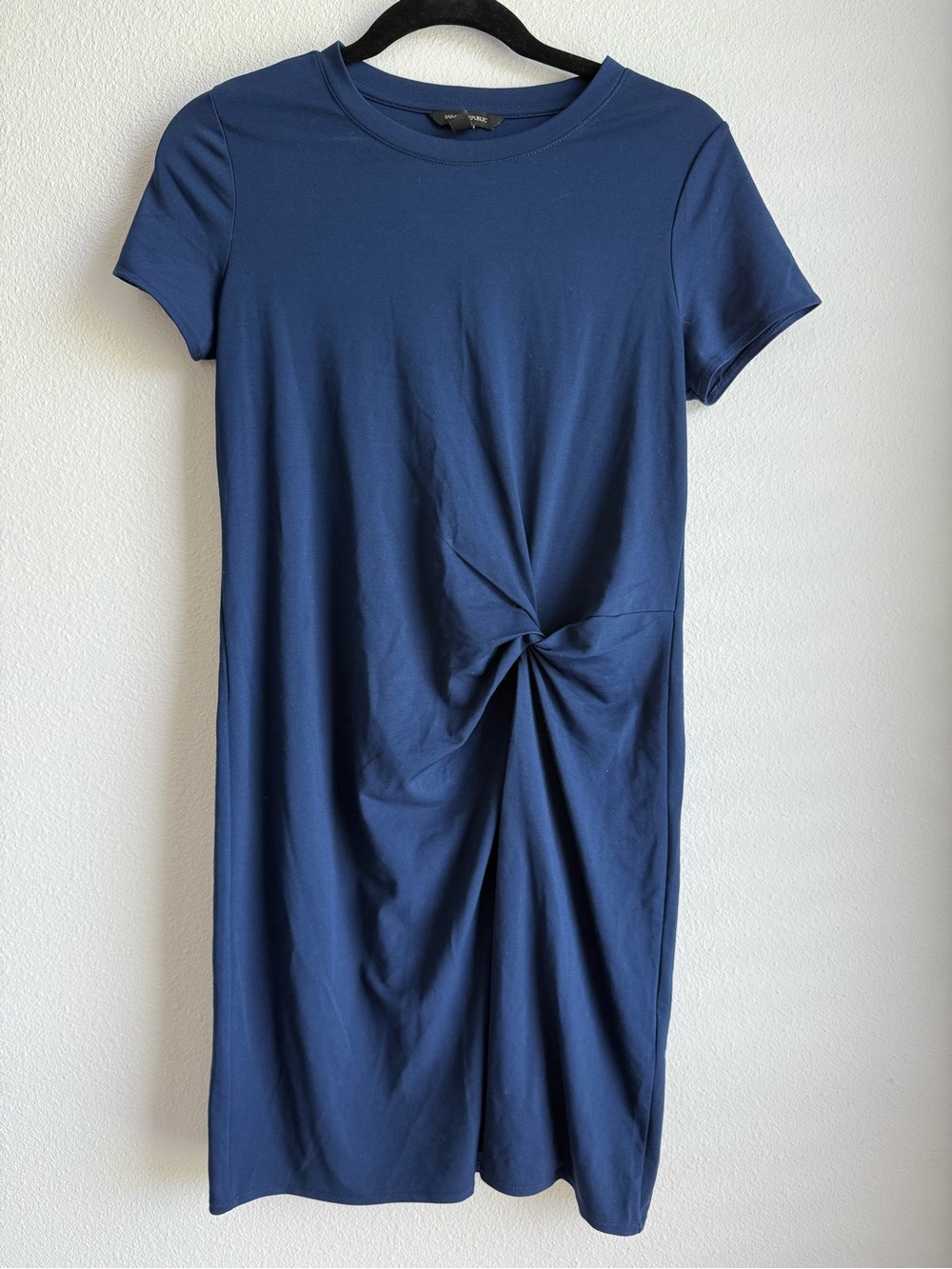 Banana Republic Crewneck Short Sleeve Dress in Navy Blue